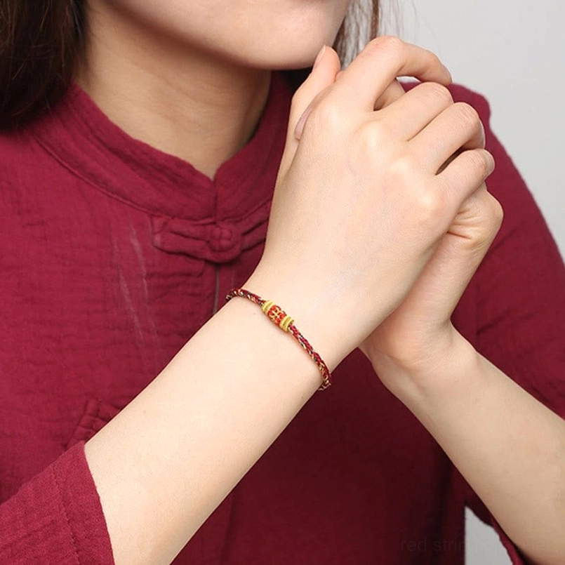 King Kong Knot red string Tibetan protection bracelet handmade braided natural material
