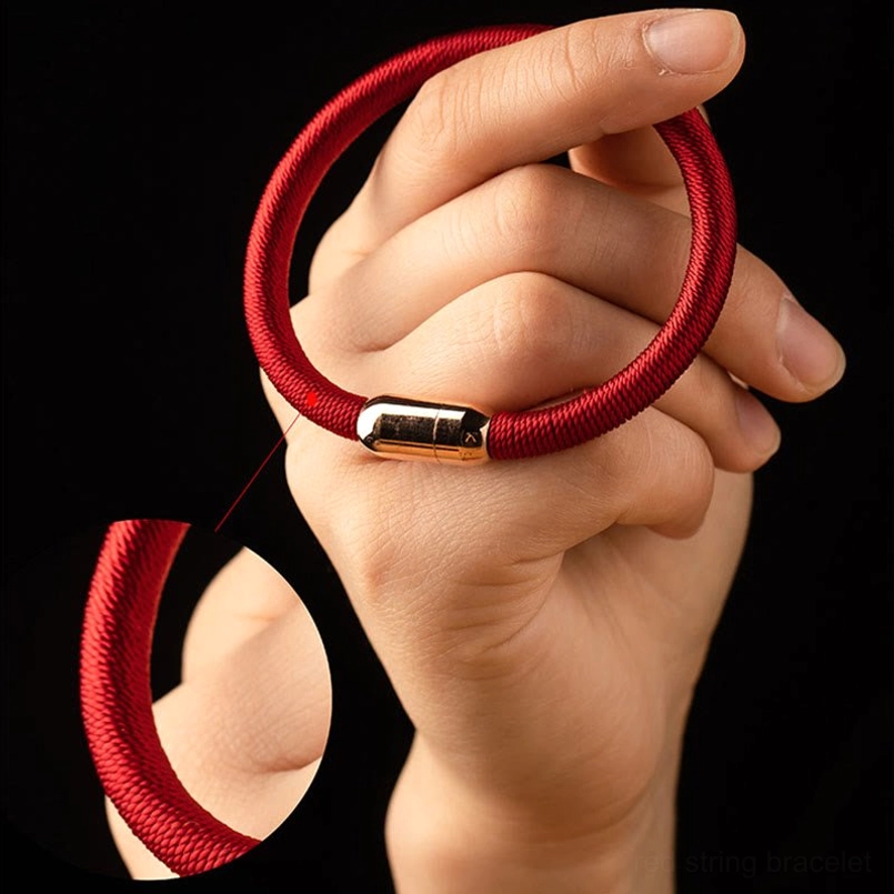 King Kong Knot red string bracelet with magnetic buckle for luck and spiritual protection