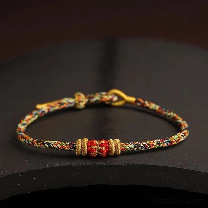 King Kong Knot Tibetan protection bracelet showing Tai Sui year good fortune symbol