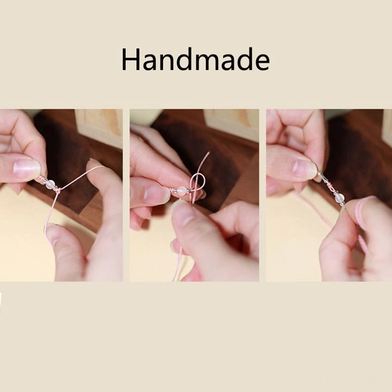 Black and red string bracelet variants showing color options side-by-side