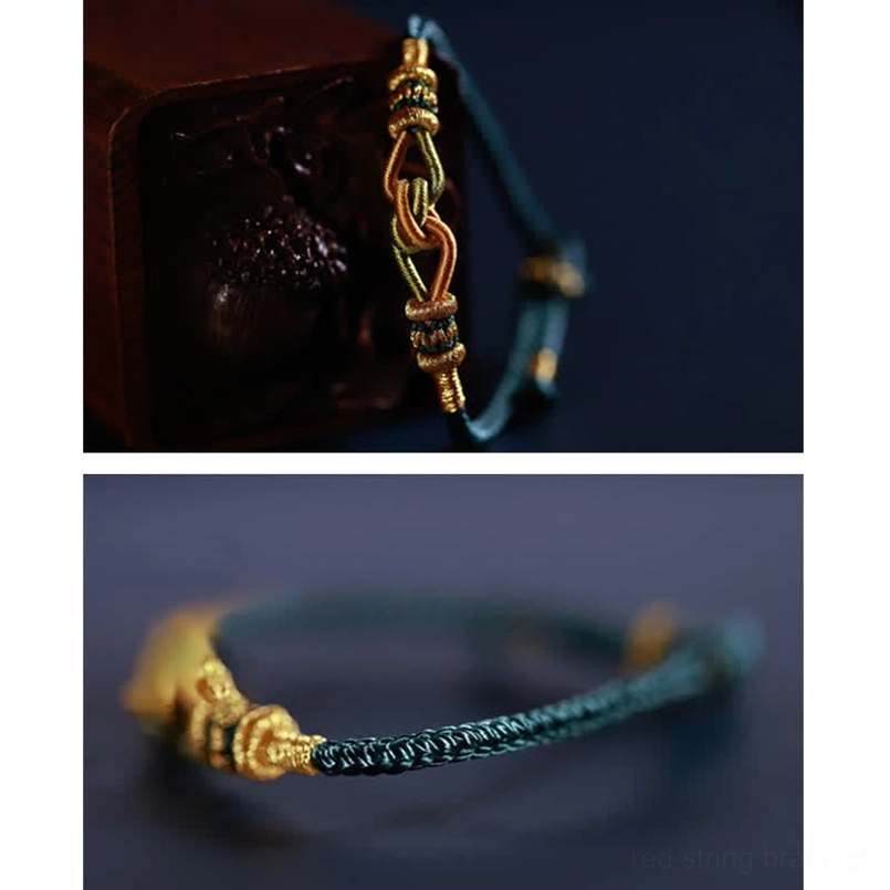 Lucky protection braided string bracelet product lifestyle shot