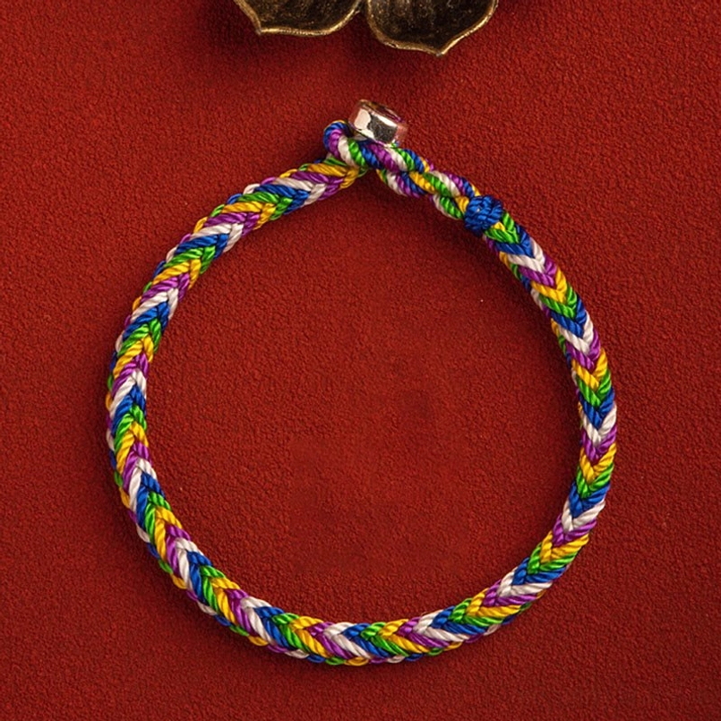 Lucky red string bracelet multicolor edition for protection and positive energy