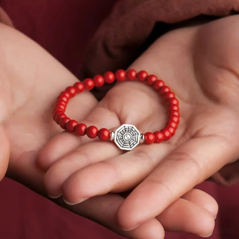 Minimalist bagua red string bracelet spiritual energy balance