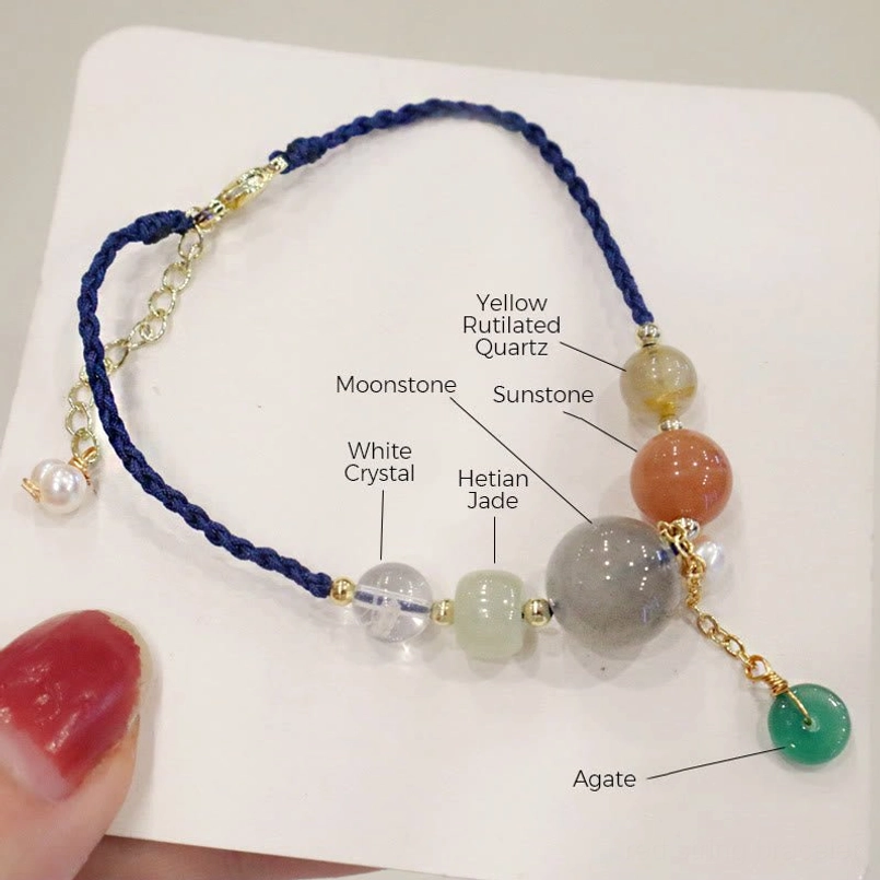 Moonstone sunstone beaded bracelet care instructions cleaning storage guide