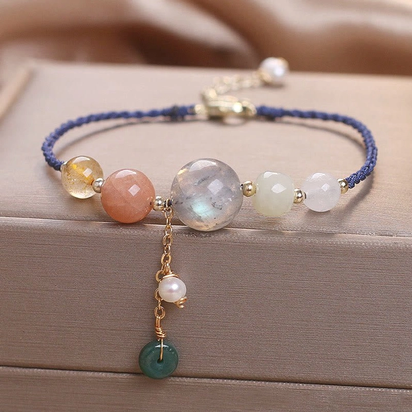 Moonstone sunstone bracelet hand placement left right wearing benefits guide