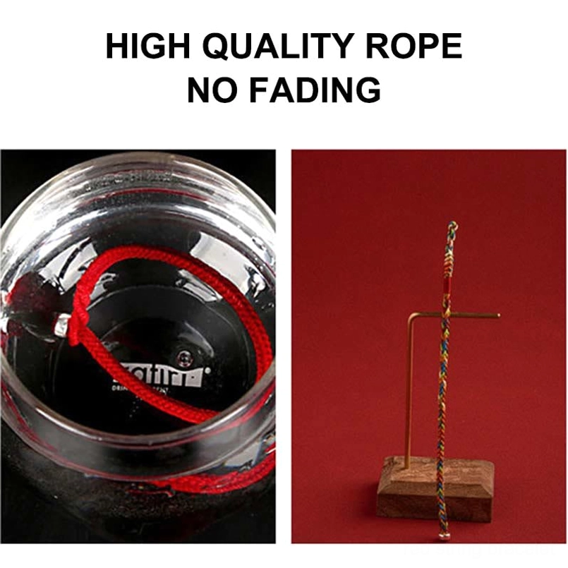Multicolor red string bracelet with King Kong knot featuring protection and prosperity spiritual significance