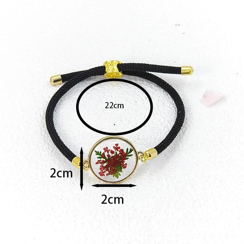 Narcissus birth flower bracelet - December birth flower with handmade resin charm