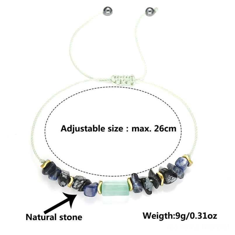 New Job profession bracelet flat lay wooden background with product details