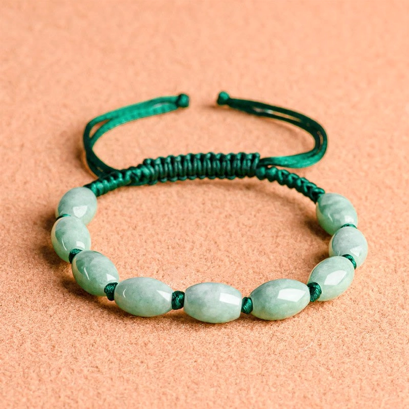 Night Beads Jade Luck Red String Bracelet product view