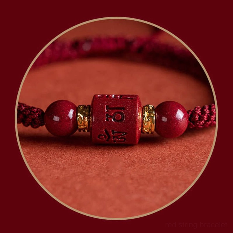 Om mani padme hum cinnabar tibetan blessing bracelet packaging unboxing