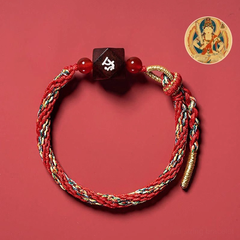 Ox Tiger Void Bodhisattva Red Sandalwood Red String Bracelet