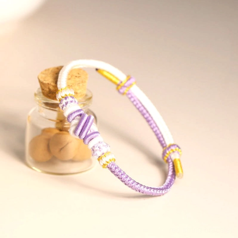 Eight thread peace knot bracelet multicolor collection showing various two-tone color combinations