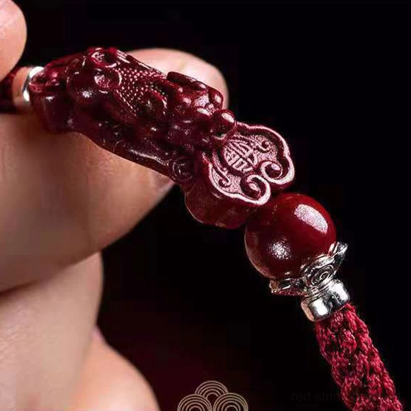 Pixiu cinnabar fortune bracelet combining wealth luck and spiritual protection