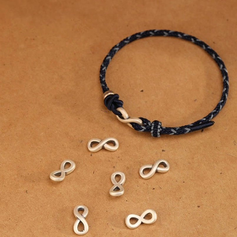 Premium handmade endless knot bracelet with 999 sterling silver and rope materials
