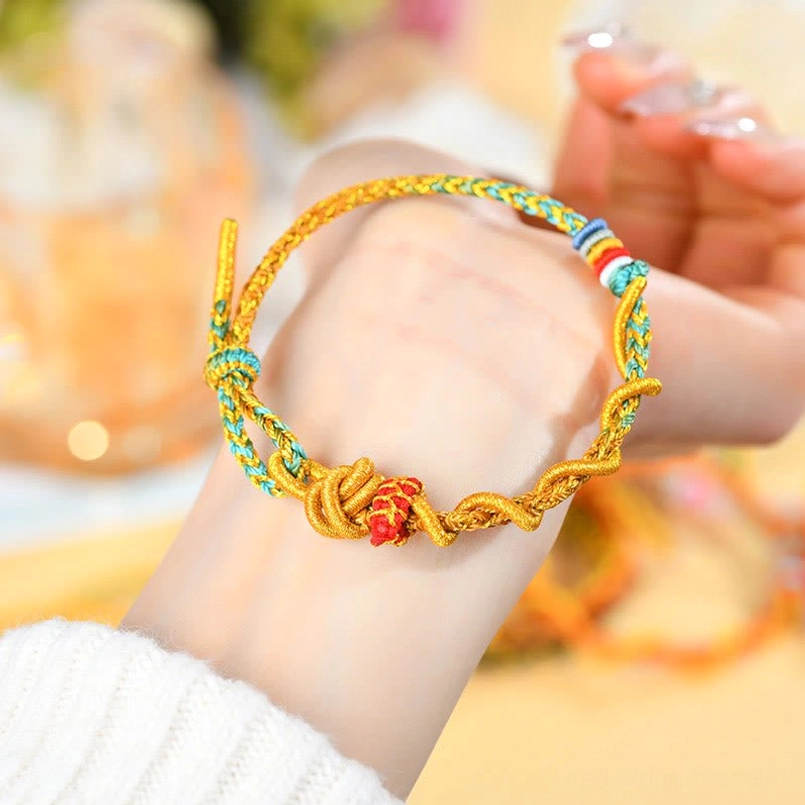 Premium handmade red string protection bracelet featuring traditional Chinese craftsmanship