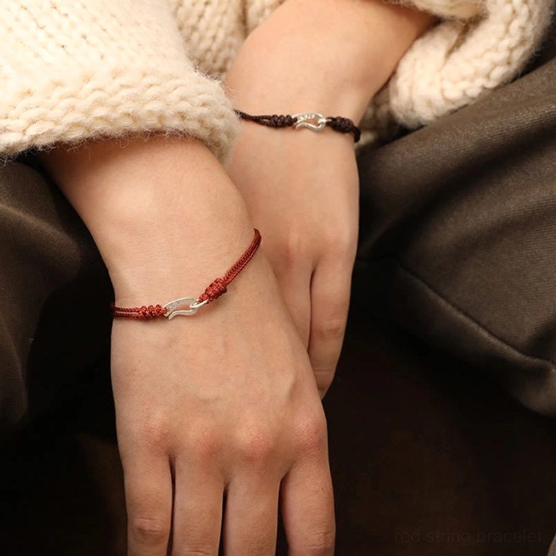 Premium 925 sterling silver red string bracelet eco-conscious handmade