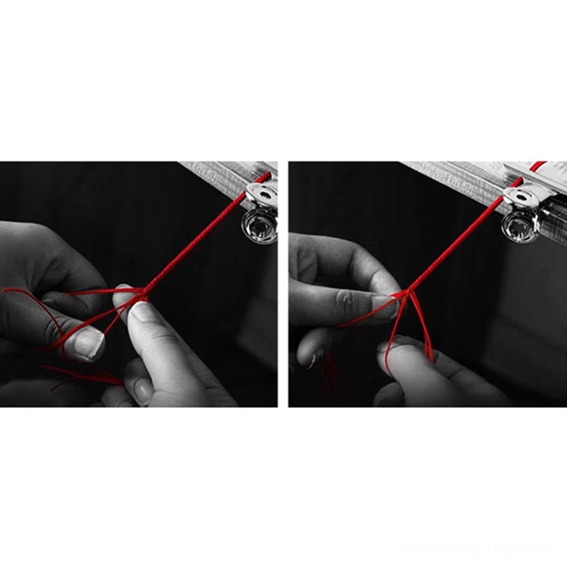 Red string prosperity bracelet with copper coins 925 silver beads Eastern spiritual style