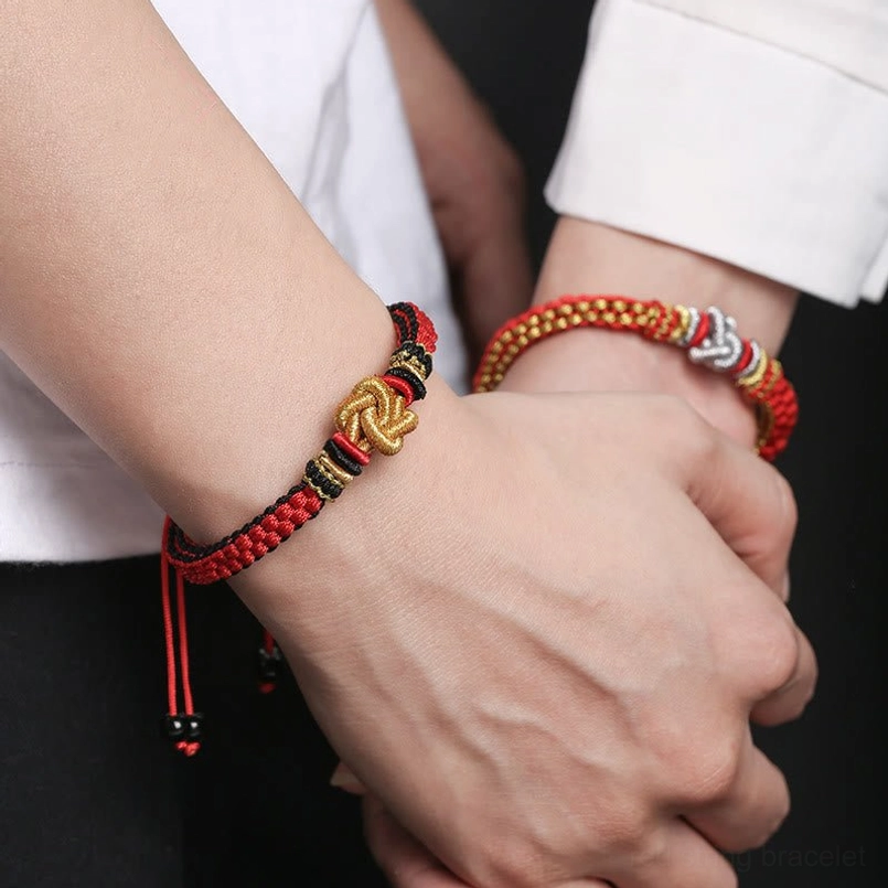 Meaningful true love knot red string bracelet symbolizing unbreakable bonds and protection