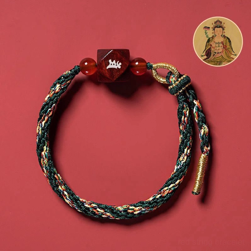 Rabbit Manjushri Bodhisattva Red String Protection Bracelet