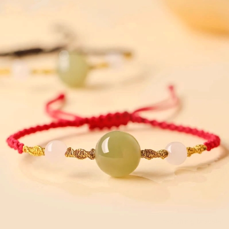 Red agate red string bracelet, natural stone clarity and confidence talisman