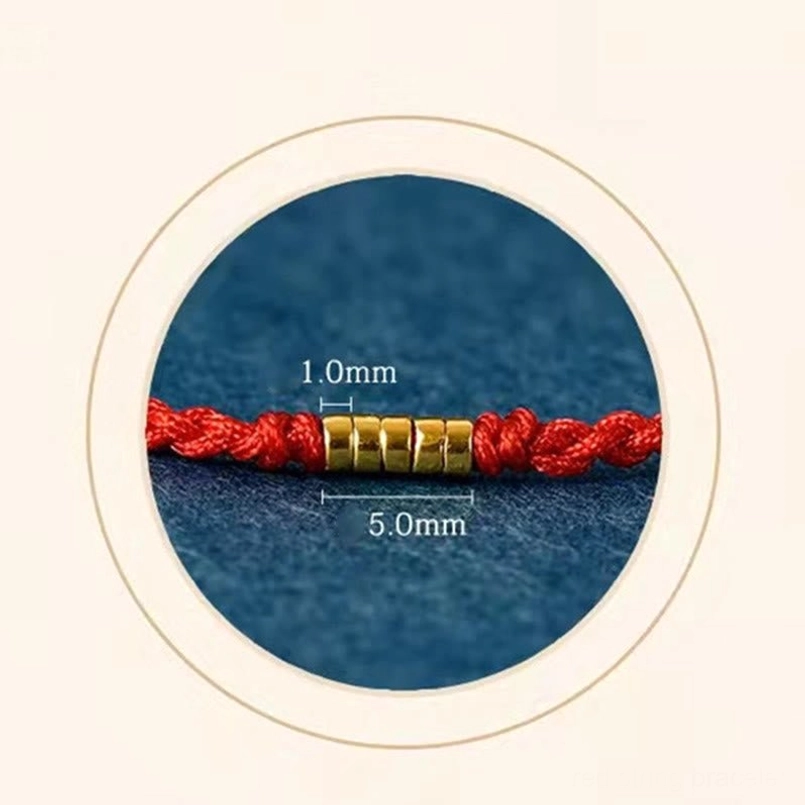 Red and black string bracelets anklet conversion sizing guide