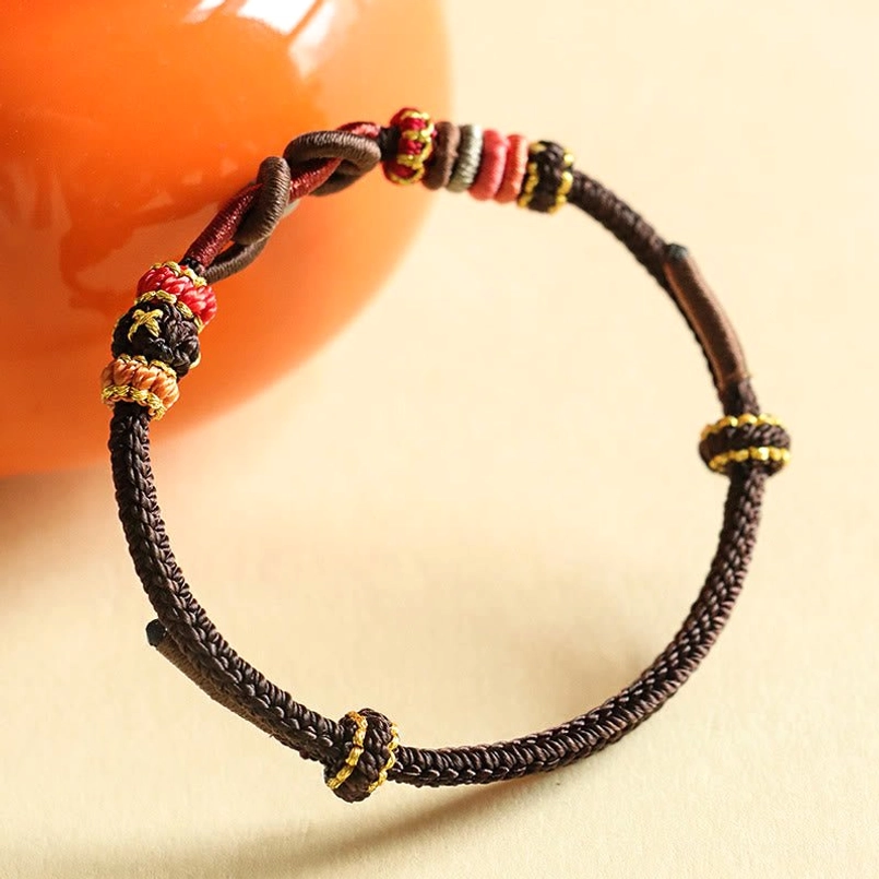 Three Colors Ingot Red String Bracelets Collection Display