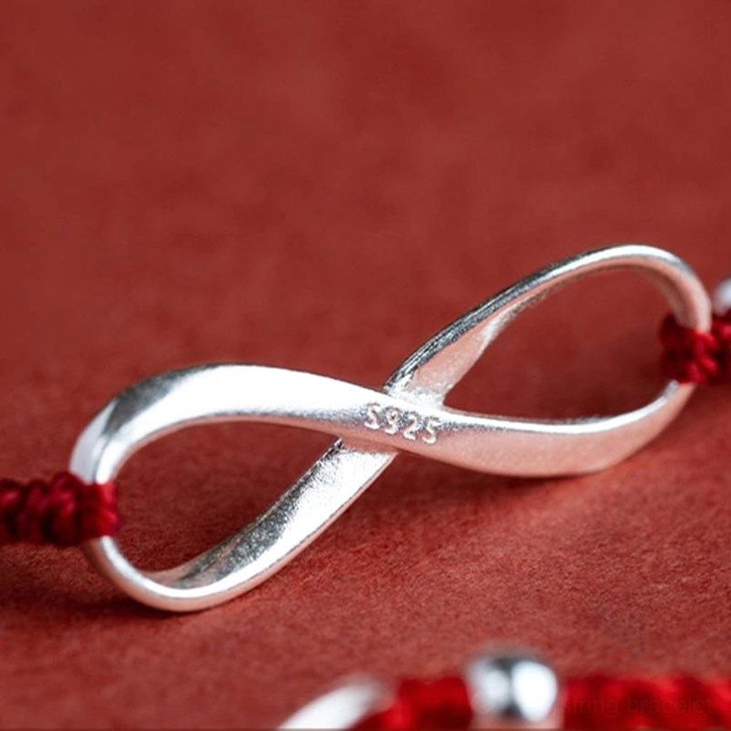 Red cord bracelet endless knot charm spiritual accessory gift idea