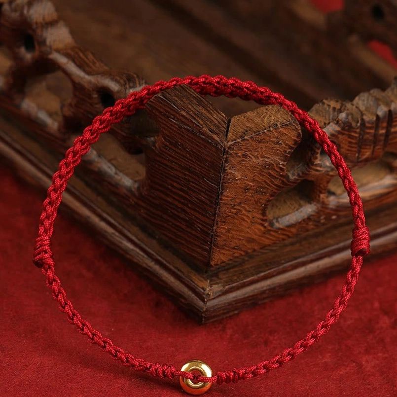 999 gold peace buckle red string anklet circumference and sizing measurement guide