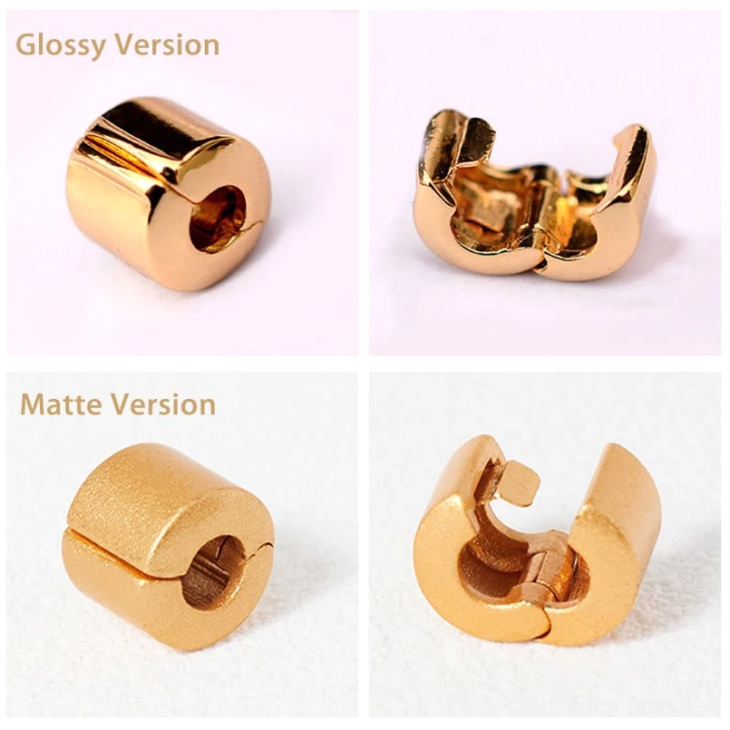 Red string bracelet clasp variations glossy matte gold finish comparison