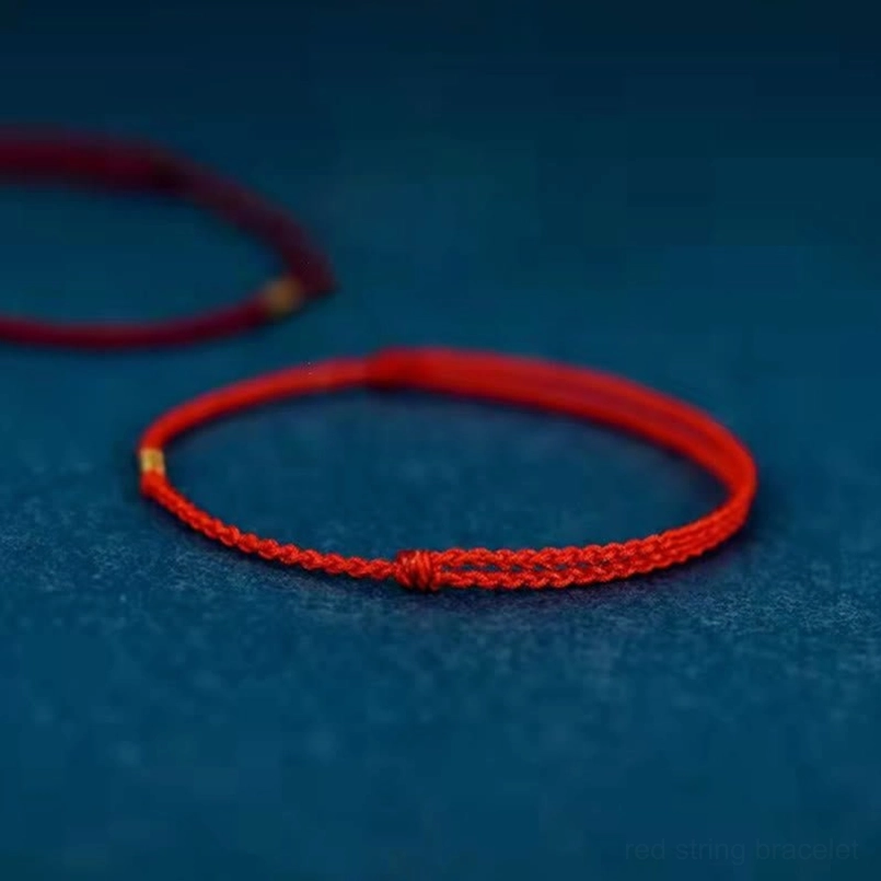 Red string bracelet multiple color options and styles shown