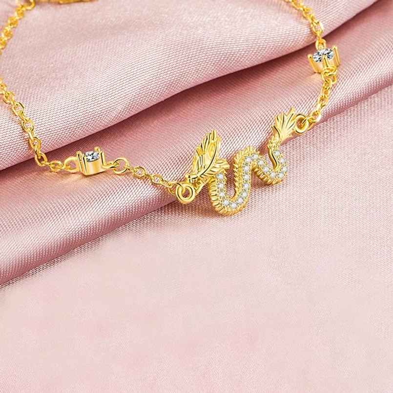Red String Bracelet Dragon charm adjustable fit all wrist sizes