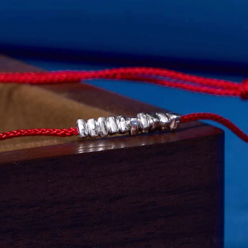 Lightweight red protection bracelet comfortable all-day wear accessory