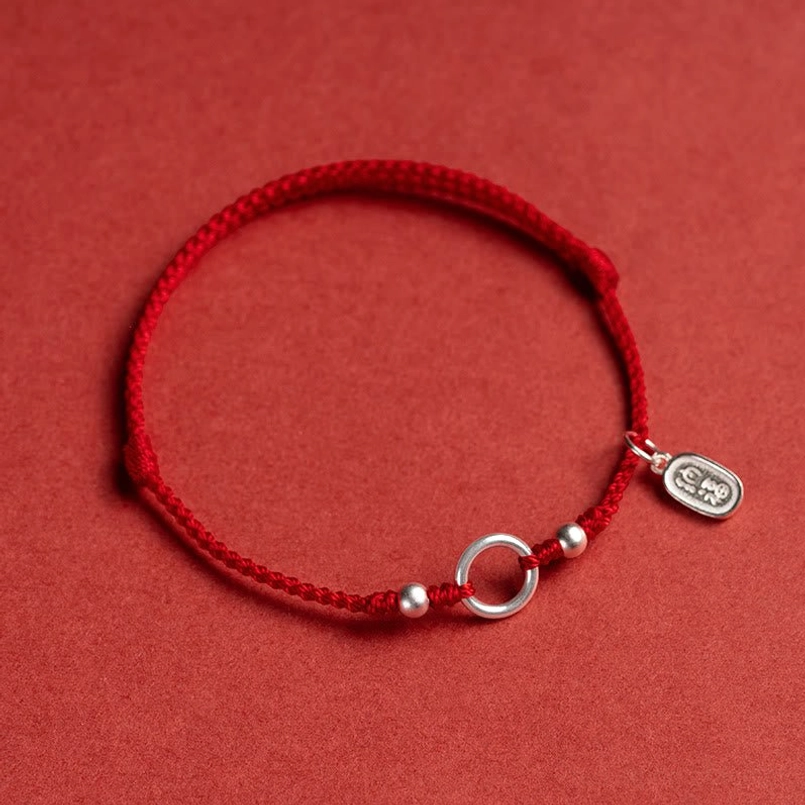 red string bracelet lucky fortune charm 925 sterling silver bracelet