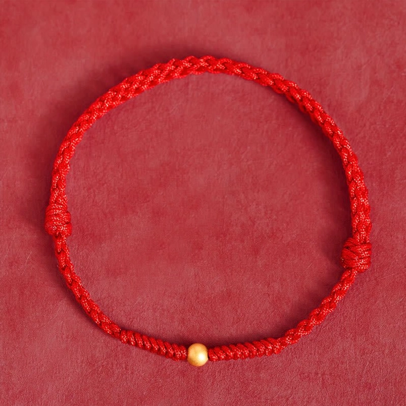 Red string protection bracelet, elegant minimalist design