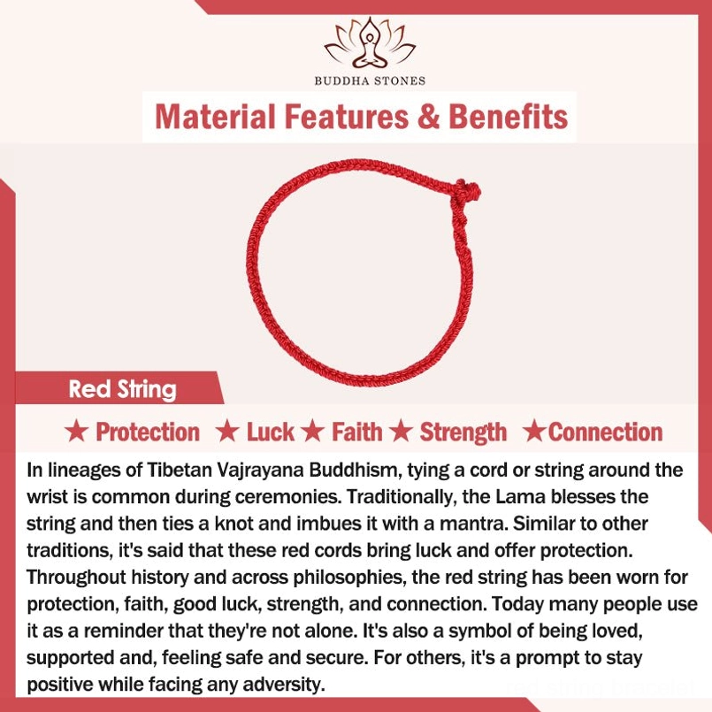 Red String Bracelet Benefits Infographic Luck Protection Faith