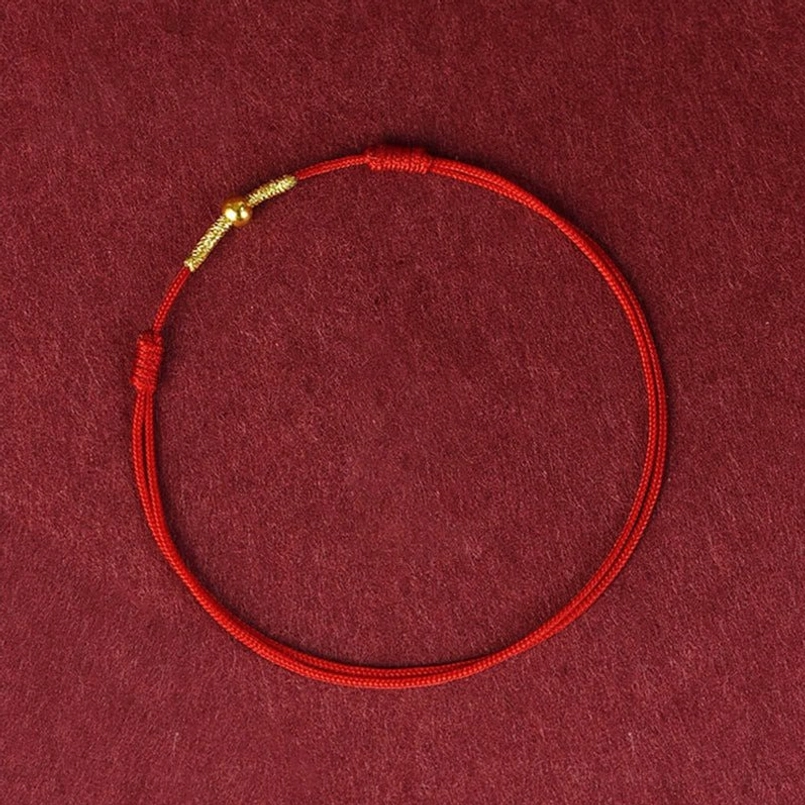 Classic red double cord braided bracelet with 925 sterling silver clasp joints