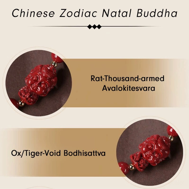Red string cinnabar Buddhist bracelet spiritual protection spiritual meaning