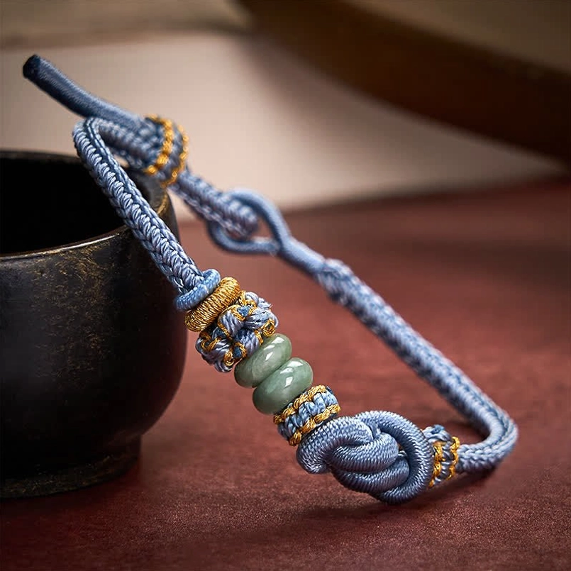 Protection and prosperity red string jade bracelet authentic materials