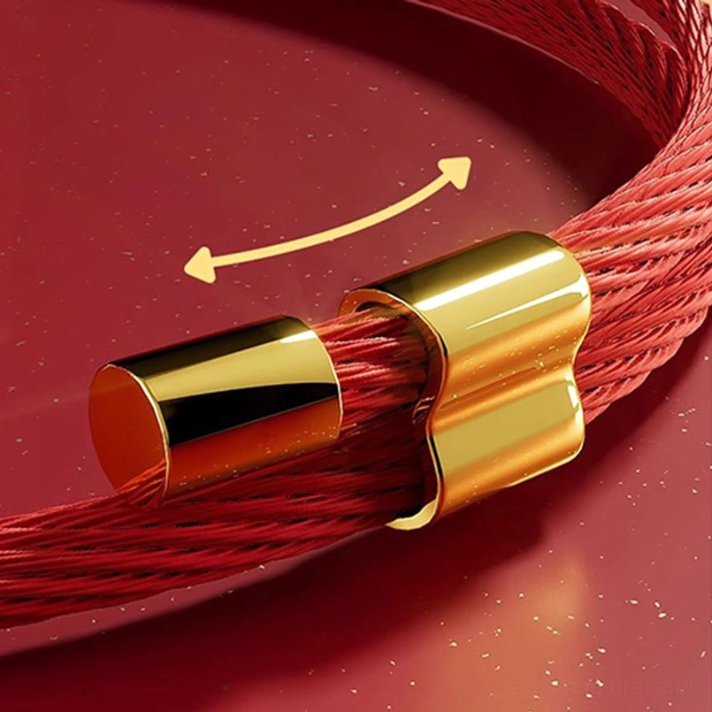 Complete red string pet collar collection with fu character koi fish and prosperity symbols