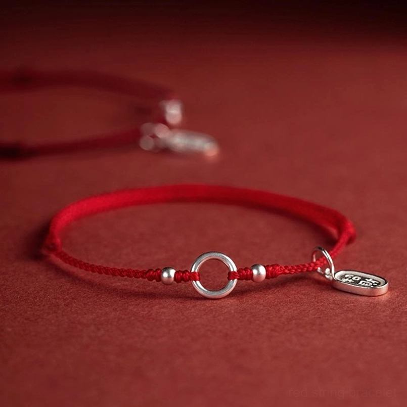 red string protection bracelet kabbalah style 925 sterling silver charm