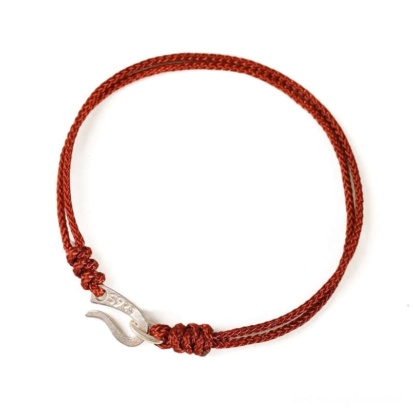 925 sterling silver red string bracelet with knotted ends premium quality
