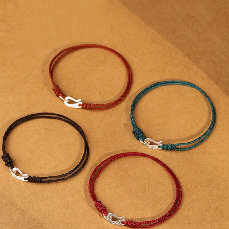 925 sterling silver red string bracelet adjustable sizes all wrists