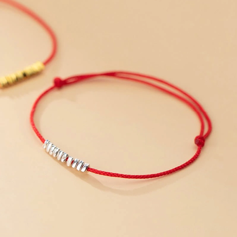 Red braided string bracelet spiritual protection talisman jewelry