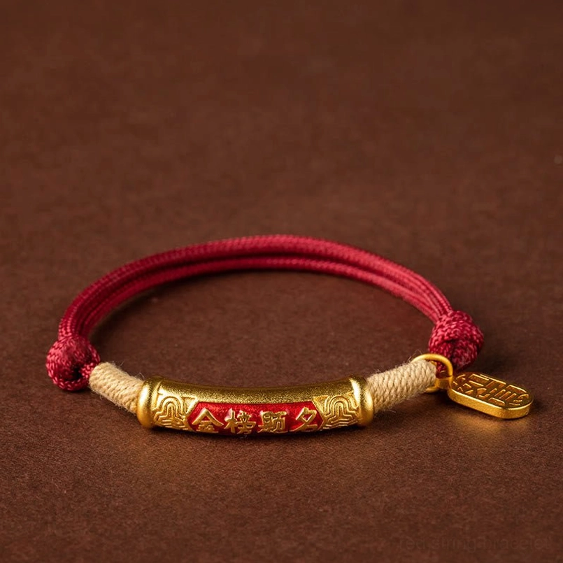 fate bracelet red thread of destiny with sacred mantra charm gift for loved ones