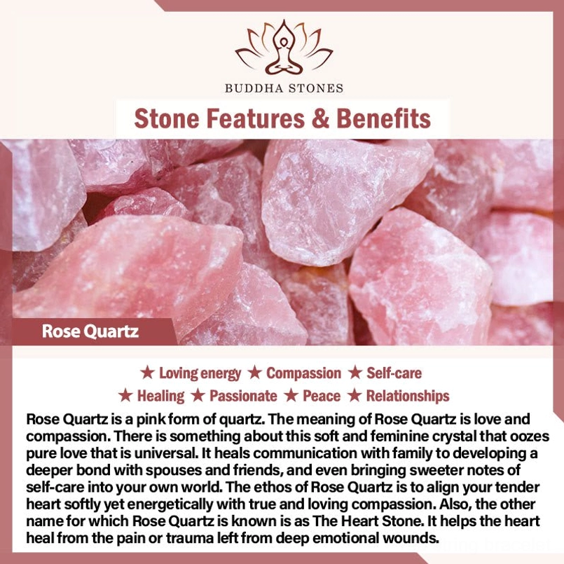 Rose Quartz love stone benefits and healing properties guide with natural pink rose quartz gemstone