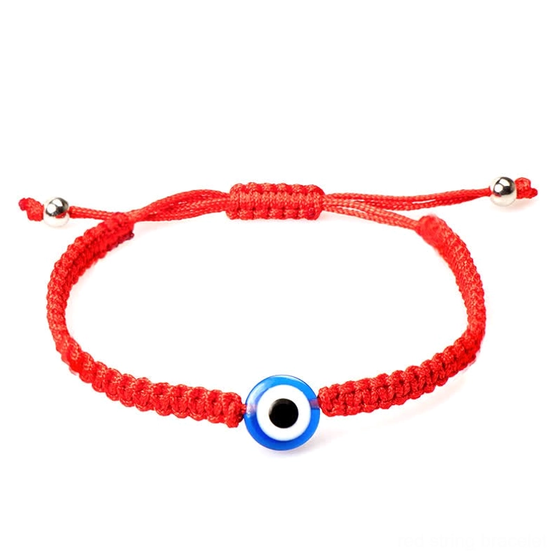 Seven knot red string bracelet good luck prosperity charm design