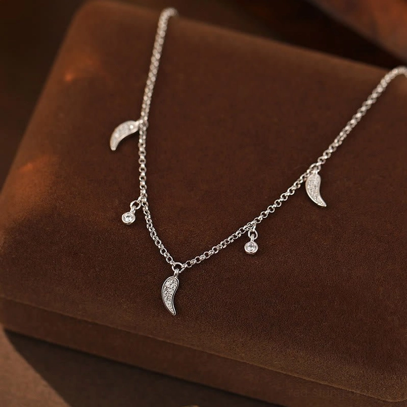 Silver 925 zircon pepper charm protection anklet - 25cm circumference worn on ankle