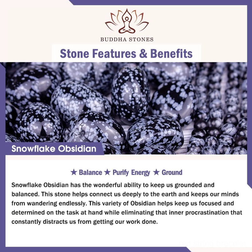 Snowflake obsidian stone benefits for balance focus and grounding energy