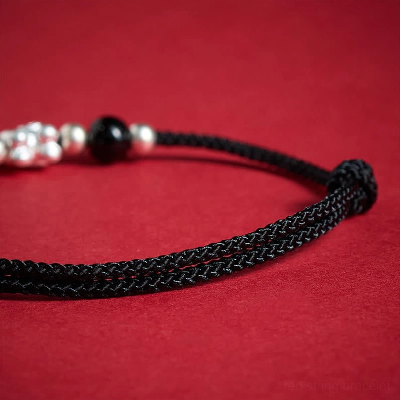 Sterling silver horse red agate string bracelet complete product showcase