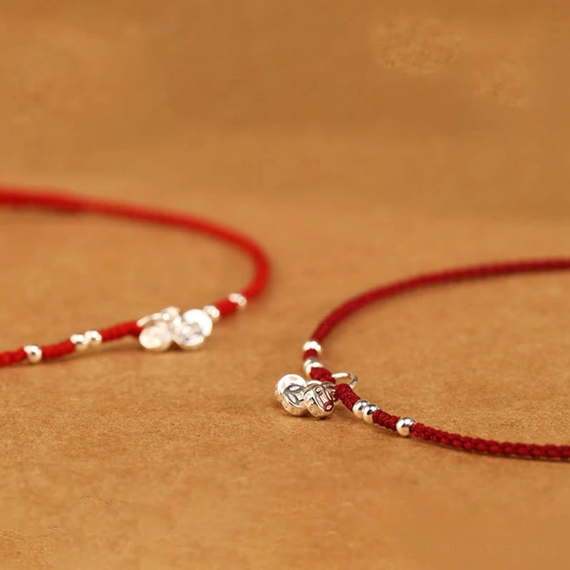 925 sterling silver red string protection bracelet handmade artisan detail and quality